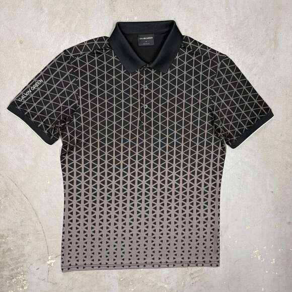 Galvin Green Golf Shirt Stretch Short Sleeve Polo Geometric Small - Picture 2 of 8